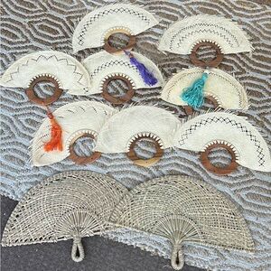 Handmade Woven Fans with Tassels